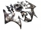 Billigste Yamaha YZF 600 R6 Motorrad Verkleidung 2005 - Matt Schwarz Grau Geometric