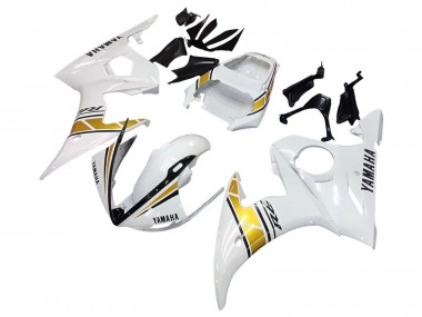 Billigste Yamaha YZF 600 R6 Motorrad Verkleidung 2005 - Weiss Gold Schwarz