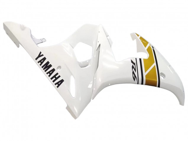 Billigste Yamaha YZF 600 R6 Motorrad Verkleidung 2005 - Weiss Gold Schwarz