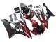 Billigste Yamaha YZF 600 R6 Motorrad Verkleidung 2006-2007 - Rot Matt Schwarz