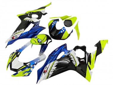Billigste Yamaha YZF 600 R6 Motorrad Verkleidung 2008-2016 - Grun Blau Schwarz Hai