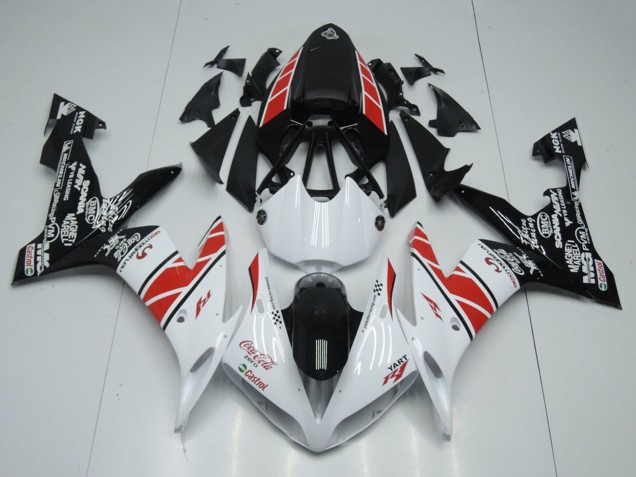 Billigste Yamaha YZF R1 Motorrad Verkleidung 2004-2006 - Weiss Rot Schwarz Castrol