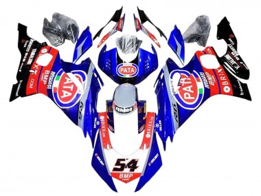 Billigste Yamaha YZF 600 R6 Motorrad Verkleidung 2017-2023 - Rot Blau Schwarz Pata