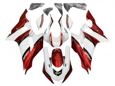 Billigste Yamaha YZF 600 R6 Motorrad Verkleidung Kit 2017-2025 - Weiss Rot Schwarz