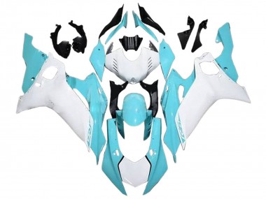 Billigste Yamaha YZF 600 R6 Motorrad Verkleidung 2017-2025 - Weiss Hellblau