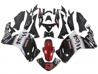 Billigste Honda CBR250RR Motorrad Verkleidung 2011-2015 - Glanzendes Schwarz Weiss West Rot HRC 62