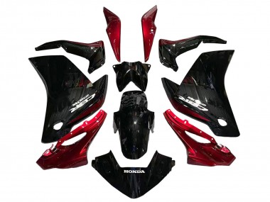 Billigste Honda CBR250RR Motorrad Verkleidung 2011-2015 - Glanzendes Schwarz Rot