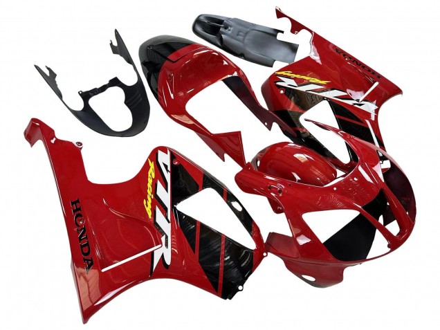 Billigste Honda VTR1000 Motorrad Verkleidung 2000-2006 - Rot Schwarz Streifen Rennen