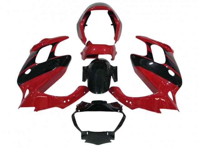 Billigste Honda VTR1000F Motorrad Verkleidung 1997-2005 - Rot Glanzendes Schwarz