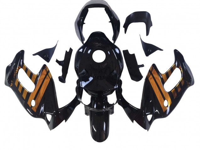 Billigste Honda VTR1000F Motorrad Verkleidung 1997-2005 - Glanzendes Schwarz Gold