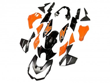 Billigste Kawasaki Z1000 Motorrad Verkleidung 2010-2013 - Orange Glanzendes Schwarz