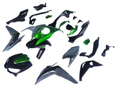Billigste Kawasaki Z1000 Motorrad Verkleidung 2014-2019 - Schwarz Grun Grau