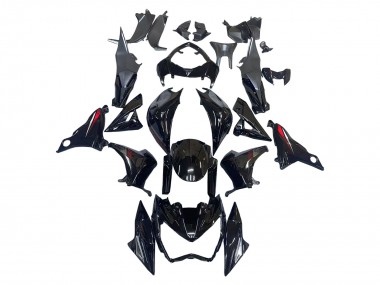 Billigste Kawasaki Z800 Motorrad Verkleidung 2013-2018 - Glanzendes Schwarz Rot