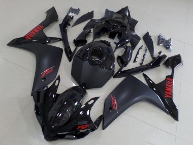 Billigste Yamaha YZF R1 Motorrad Verkleidung 2007-2008 - Glanzendes Schwarz Matt Schwarz Rot