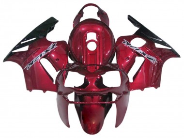 Billigste Kawasaki ZX12R Motorrad Verkleidung 2002-2006 - Bonbon Rot Schwarz
