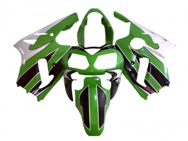 Billigste Kawasaki ZX12R Motorrad Verkleidung 2002-2006 - Weiss Grun Schwarz