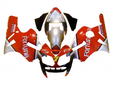 Billigste Kawasaki ZX12R Motorrad Verkleidung 2002-2006 - Rot Silber Fortuna