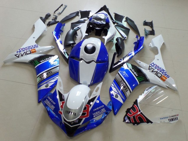 Billigste Yamaha YZF R1 Motorrad Verkleidung 2007-2008 - Weiss Blau Schwarz Grun Monster Yamalube