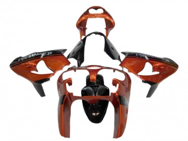 Billigste Kawasaki ZX9R Motorrad Verkleidung 2000-2001 - Orange Schwarz