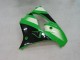 Billigste Kawasaki ZX9R Motorrad Verkleidung 2000-2001 - Grun Silber Schwarz