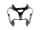 Billigste Kawasaki ZX9R Motorrad Verkleidung 2002-2003 - Silber Glanzendes Schwarz Monster Elf