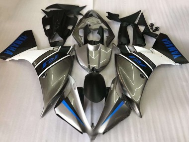 Billigste Yamaha YZF R1 Motorrad Verkleidung 2009-2011 - Silber Weiss Blau