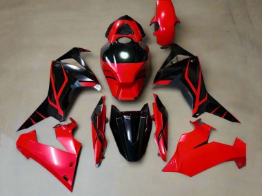 Billigste Honda CBR650R Motorrad Verkleidung 2019-2020 - Rot Glanzendes Schwarz Streifen