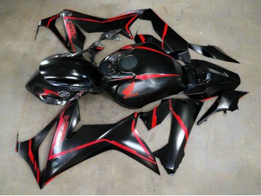 Billigste Honda CBR650R Motorrad Verkleidung 2019-2020 - Glanzendes Schwarz Rot Streifen