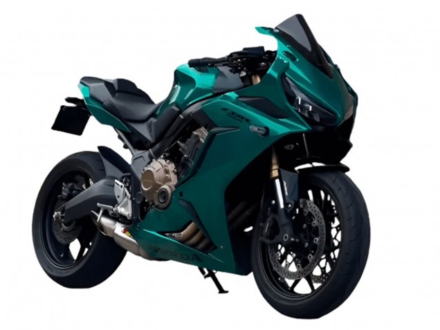 Billigste Honda CBR650R Motorrad Verkleidung 2021-2023 - Dunkel Grun