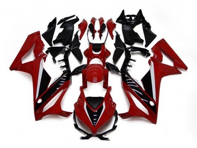 Billigste Honda CBR650R Motorrad Verkleidung 2021-2023 - Kastanienbraun Rot Glanzendes Schwarz