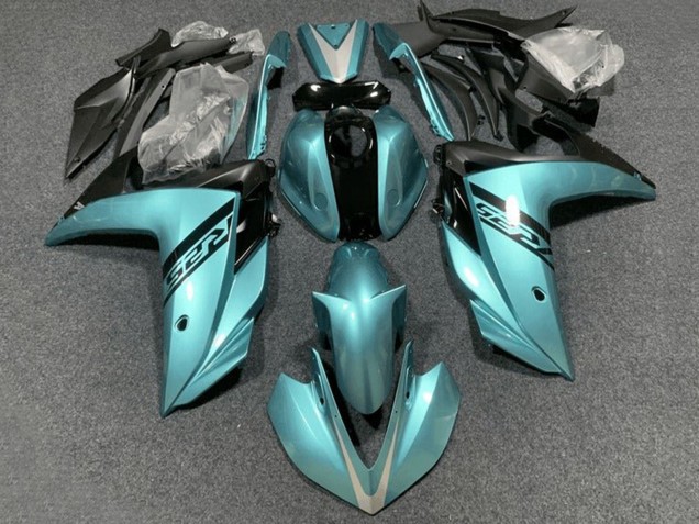 Billigste Yamaha YZF R3/R25 Motorrad Verkleidung 2015-2018 - Hellblau Schwarz