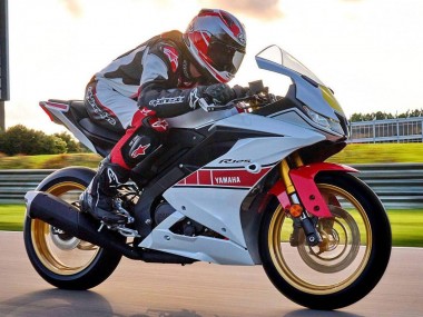 Billigste Yamaha YZF R125 Motorrad Verkleidung 2019-2024 - Weiss Rot Gelb