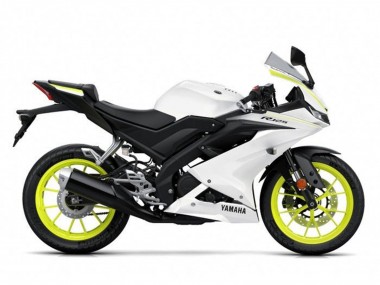 Billigste Yamaha YZF R125 Motorrad Verkleidung 2019-2024 - Weiss Gelb