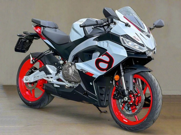 Billigste Aprilia RS457 Motorrad Verkleidung 2024-2025 - Weiss Schwarz Rot