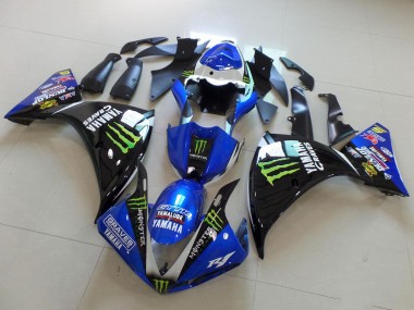 Billigste Yamaha YZF R1 Motorrad Verkleidung 2009-2011 - Weiss Blau Schwarz Grun Monster Yamalube Graves