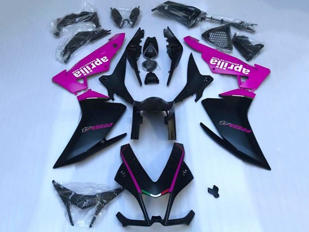 Billigste Aprilia RSV4 1000 Motorrad Verkleidung 2009-2015 - Matt Schwarz Rosa