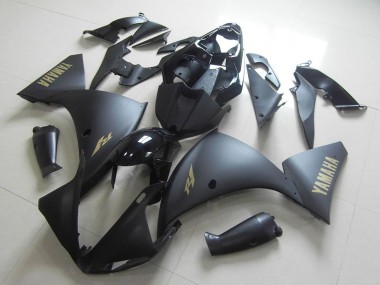 Billigste Yamaha YZF R1 Motorrad Verkleidung 2009-2011 - Glanzendes Schwarz Matt Schwarz Gold Aufkleber