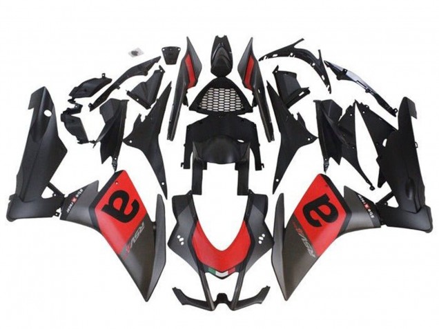 Billigste Aprilia RSV4 1000 Motorrad Verkleidung 2009-2015 - Matt Schwarz Rot