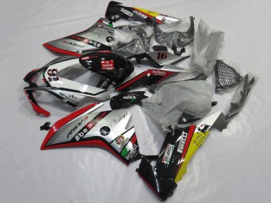 Billigste Aprilia RSV4 1000 Motorrad Verkleidung 2009-2015 - Silber Rot Schwarz Gelb