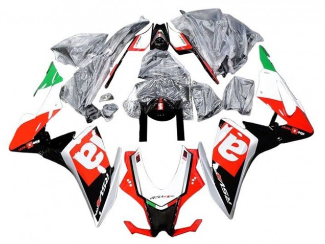 Billigste Aprilia RSV4 1000 Motorrad Verkleidung 2016-2020 - Rot Schwarz Silber Grun