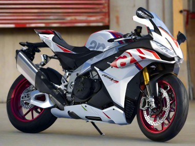 Billigste Aprilia RSV4 1100 Motorrad Verkleidung 2021-2024 - Weiss Rot Blau