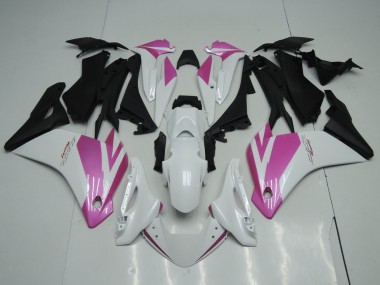 Billigste Honda CBR125R Motorrad Verkleidung 2002-2006 - Weiss Rosa Matt Schwarz