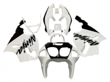 Billigste Kawasaki ZX7R Motorrad Verkleidung 1996-2003 - Weiss Schwarz