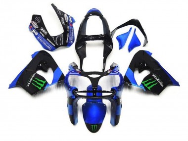 Billigste Kawasaki ZX9R Motorrad Verkleidung 2002-2003 - Blau Schwarz Grun Monster