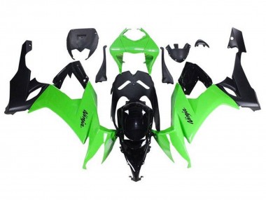 Billigste Kawasaki ZX10R Motorrad Verkleidung 2008-2010 - Grun Schwarz