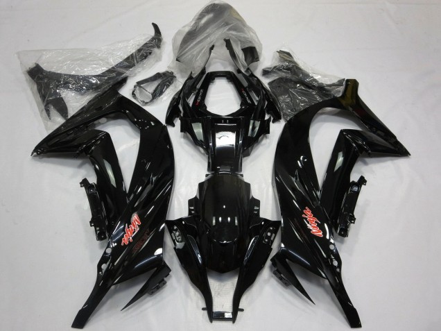 Billigste Kawasaki ZX10R Motorrad Verkleidung 2011-2015 - Glanzendes Schwarz Rot