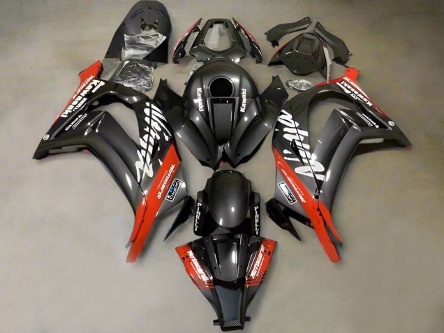 Billigste Kawasaki ZX10R Motorrad Verkleidung 2011-2015 - Kunst Carbonfaser Rot Weiss