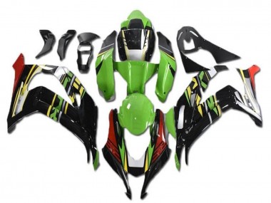 Billigste Kawasaki ZX10R Motorrad Verkleidung 2016-2020 - Grun Rot Gelb Schwarz
