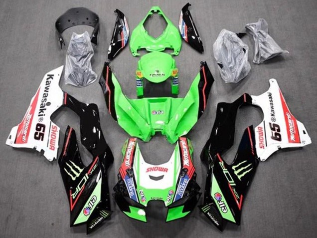 Billigste Kawasaki ZX10R Motorrad Verkleidung 2021-2025 - Grun Schwarz Rot Weiss Blau Showr Elf Monster 65