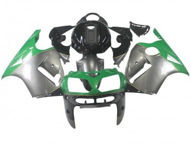 Billigste Kawasaki ZX12R Motorrad Verkleidung 2000-2001 - Silber Grun Schwarz